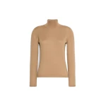 Max Mara Gatto Cashmere Polo-Neck Sweater in Camel | Women | Luxury Shoes 