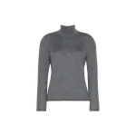 Max Mara Gatto Cashmere Polo-Neck Sweater in Medium Grey | Turtlenecks | Luxury Shoes 
