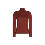 Max Mara Gatto Cashmere Polo-Neck Sweater in Rust | Turtlenecks | Luxury Shoes 