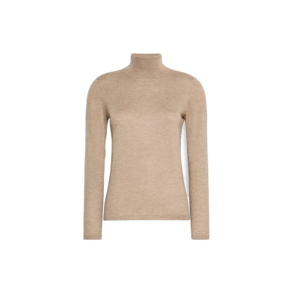 Gatto Cashmere Polo-Neck Sweater in Sand