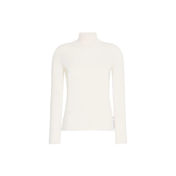 Max Mara Gatto Cashmere Polo-Neck Sweater in White | Turtlenecks | Luxury Shoes 