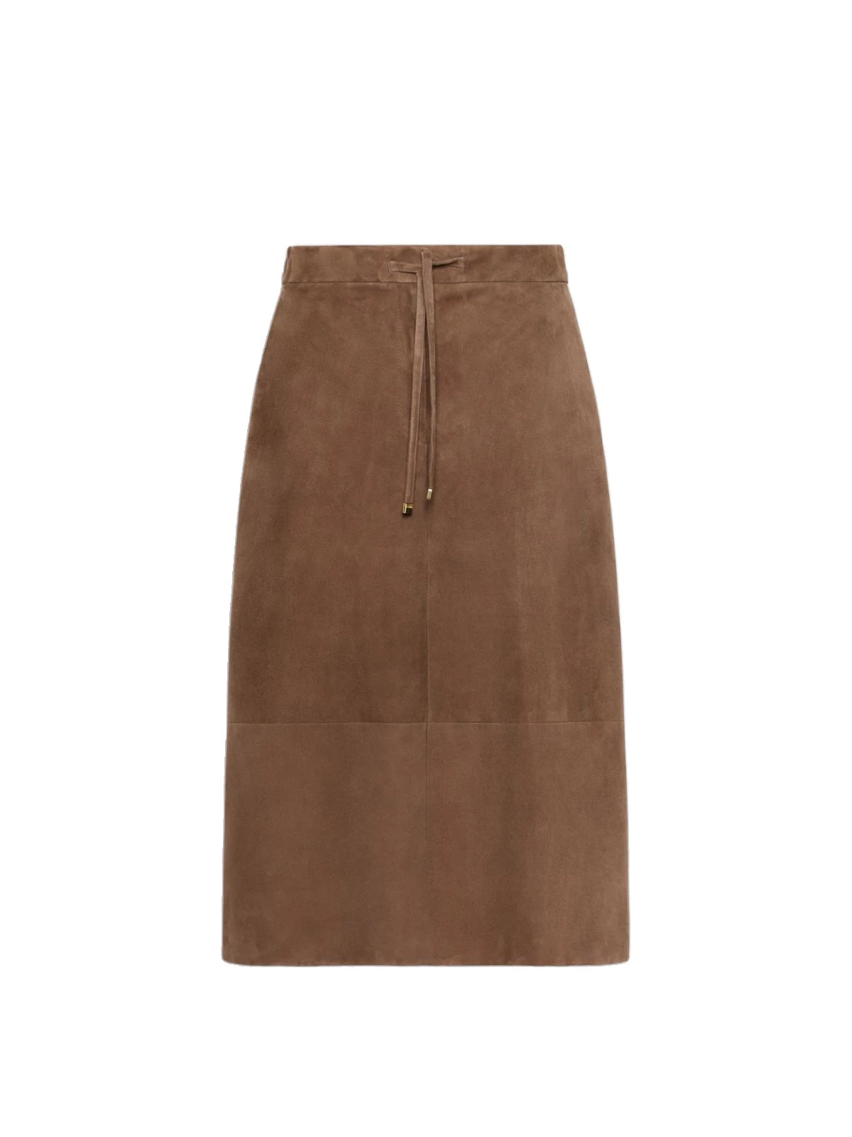 Max Mara Gazza Suede Midi Skirt in Mud Max Mara Gazza Suede Midi Skirt in Mud | Leather Skirts | Luxury Shoes