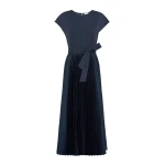 Max Mara Gela Interlock Jersey Maxi Dress in Navy | Maxi Dresses | Luxury Shoes 