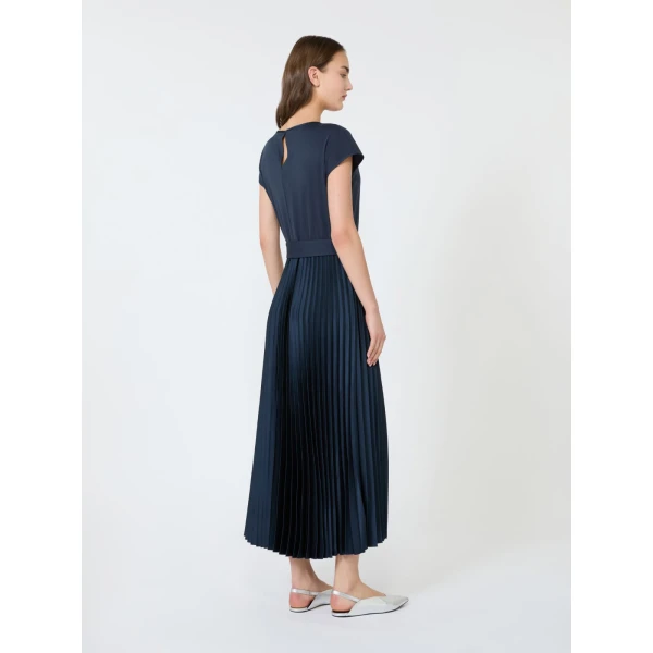Max Mara Gela Interlock Jersey Maxi Dress in Navy | Maxi Dresses | Luxury Shoes 