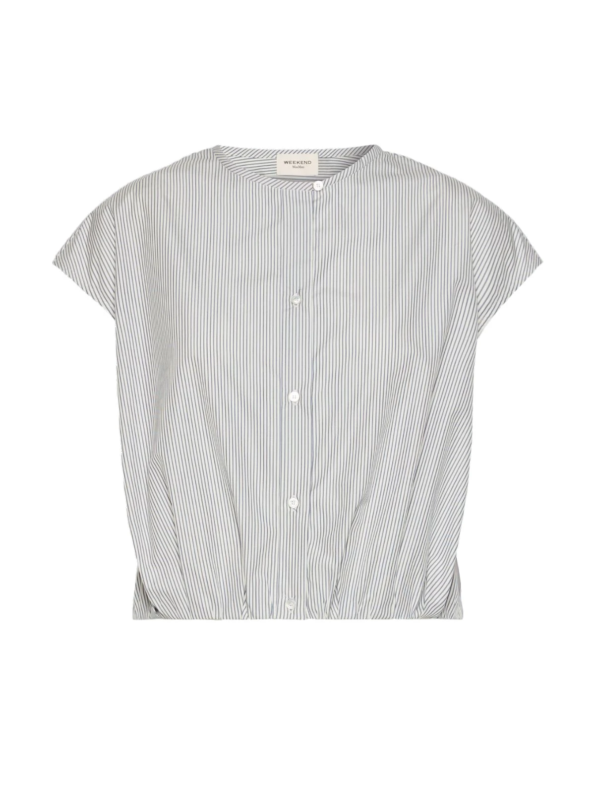 Max Mara Gelatina Cotton Poplin Crop Top in Navy Max Mara Gelatina Cotton Poplin Crop Top in Navy | Blouse | Luxury Shoes