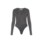 Max Mara Gelato Cashmere Yarn Sweater Bodysuit in Dark Grey | Sweaters | Luxury Shoes 