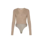 Max Mara Gelato Cashmere Yarn Sweater Bodysuit in Sand | Sweaters | Luxury Shoes 