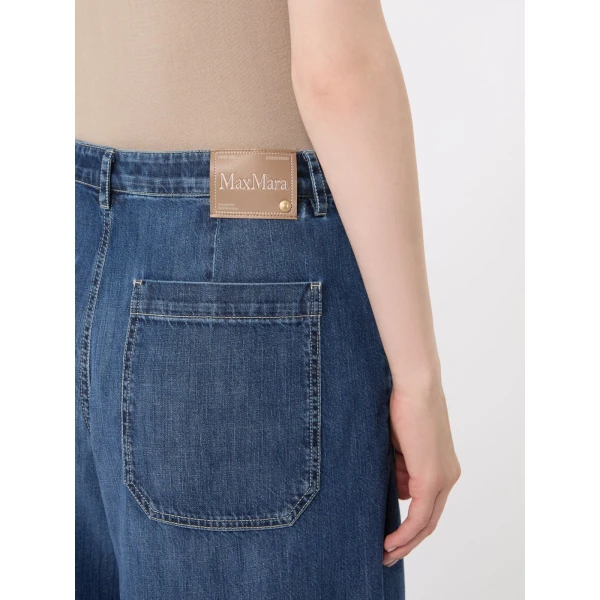 Max Mara Gelato Straight-Leg Cotton Denim Trousers in China Blue | Denim | Luxury Shoes 