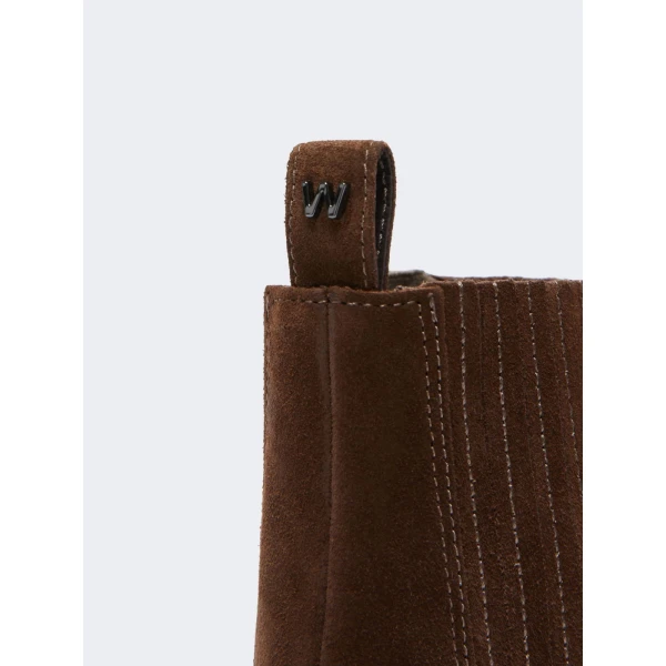 Max Mara Genepi Suede Ankle Boots in Brown | Boots | Luxury Shoes 