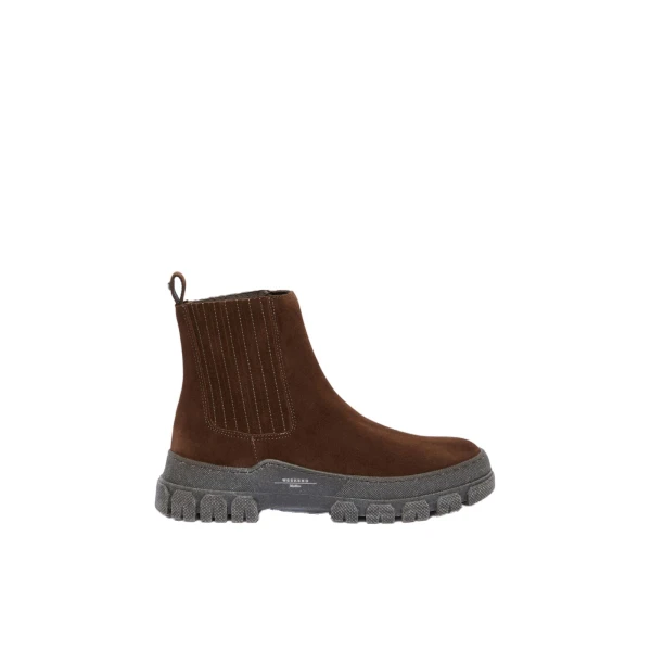 Max Mara Genepi Suede Ankle Boots in Brown | Boots | Luxury Shoes 