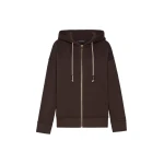 Max Mara Gentile Brushed Jersey Hooded Sweatshirt in Brown | Sweaters | Luxury Shoes 