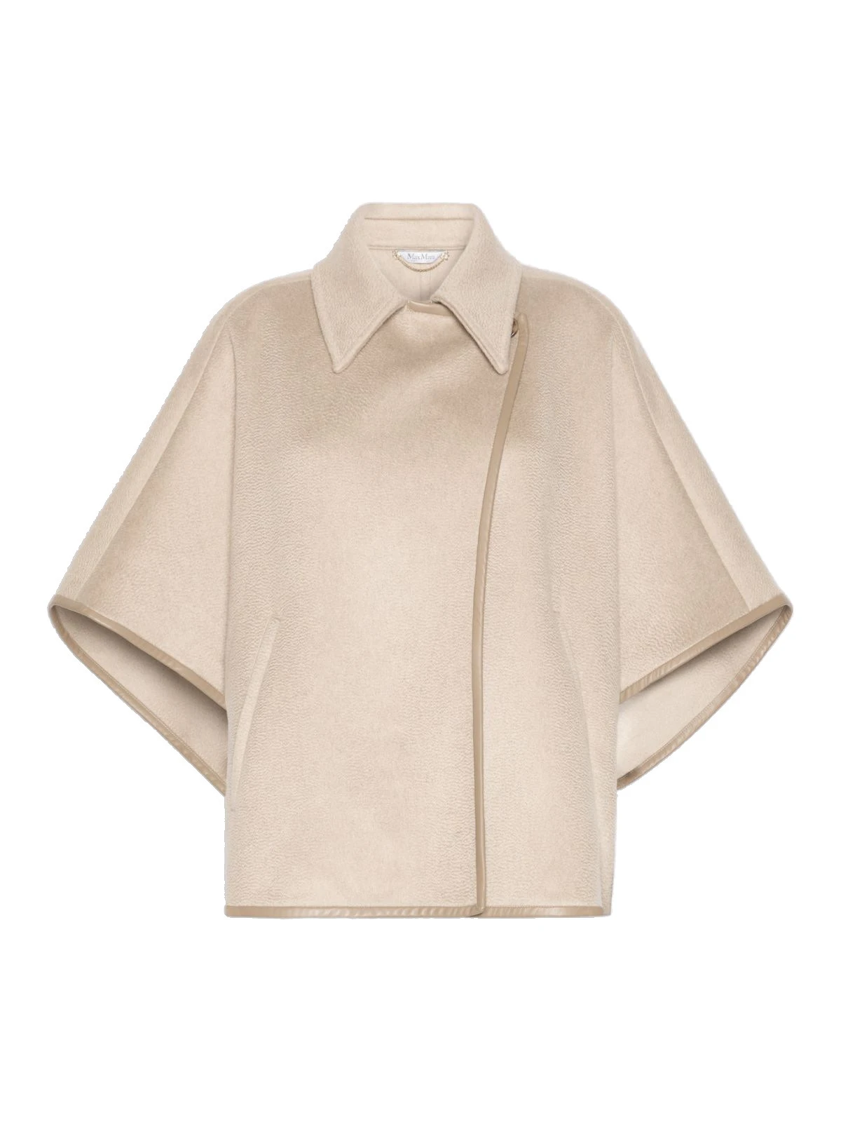 Max Mara Gentile Cropped Cashmere Drap Cape in Beige Max Mara Gentile Cropped Cashmere Drap Cape in Beige | Coats | Luxury Shoes