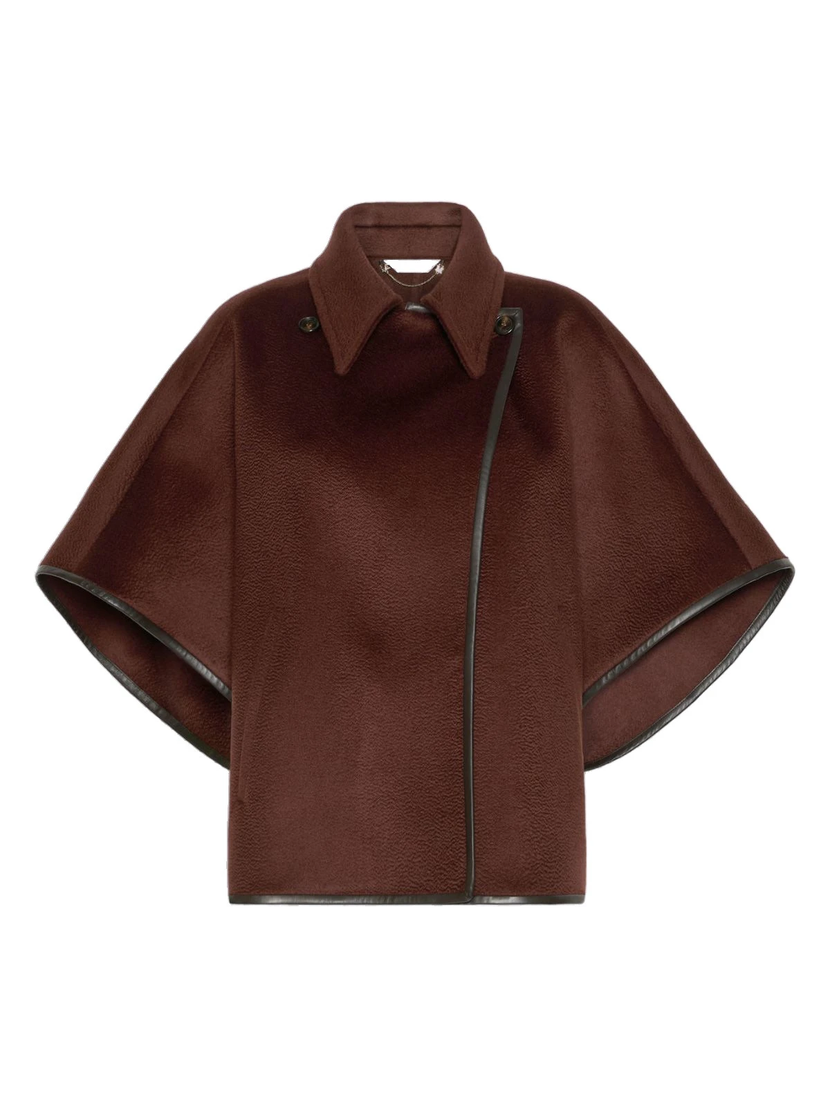 Max Mara Gentile Cropped Cashmere Drap Cape in Rust Max Mara Gentile Cropped Cashmere Drap Cape in Rust | Coats | Luxury Shoes