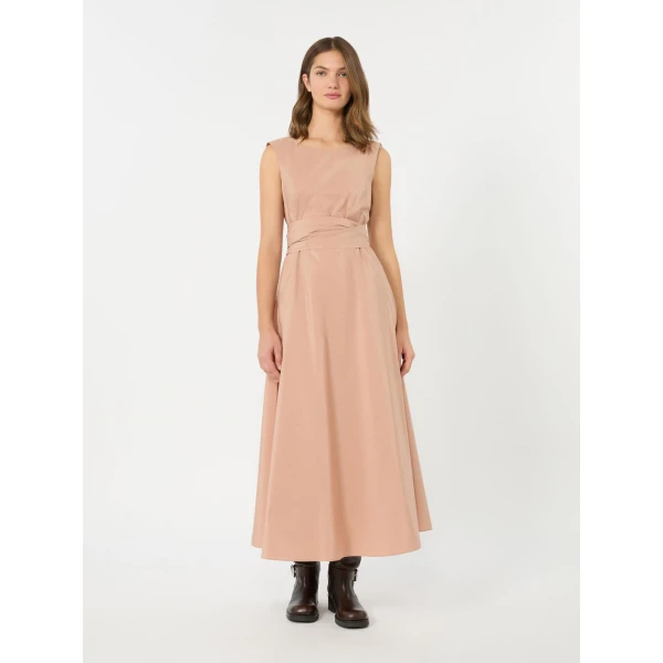 Max Mara Gentile Flared Taffeta Dress in Pink | Maxi Dresses | Luxury Shoes 