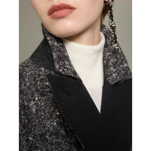 Max Mara Genzana Wool and Alpaca Redingote Coat in Medium Grey | Wool Coat | Luxury Shoes 