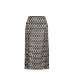Max Mara Geranio Printed Silk Twill Midi Skirt in Ultramarine | Pencil Skirts | Luxury Shoes 