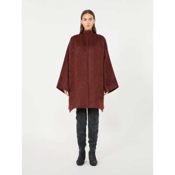 Max Mara Geranio Short Alpaca and Wool Coat in Rust | Wool Coat | Luxury Shoes 