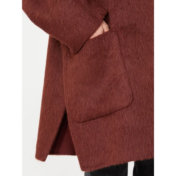 Max Mara Geranio Short Alpaca and Wool Coat in Rust | Wool Coat | Luxury Shoes 
