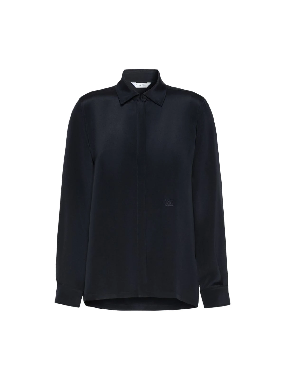 Max Mara Geranio Silk Crepe de Chine Shirt in Ultramarine Max Mara Geranio Silk Crepe de Chine Shirt in Ultramarine | Shirts | Luxury Shoes