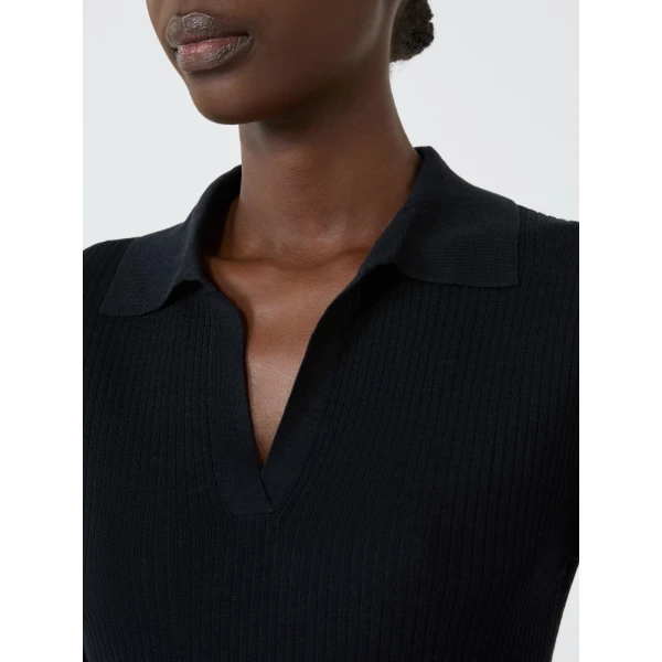 Max Mara Gergo Cashmere and Silk Polo Sweater in Ultramarine | Sweaters | Luxury Shoes 