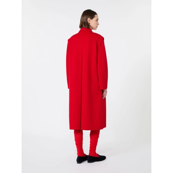 Max Mara Gessati Double Wool Broadcloth Coat in Red | Wool Coat | Luxury Shoes 
