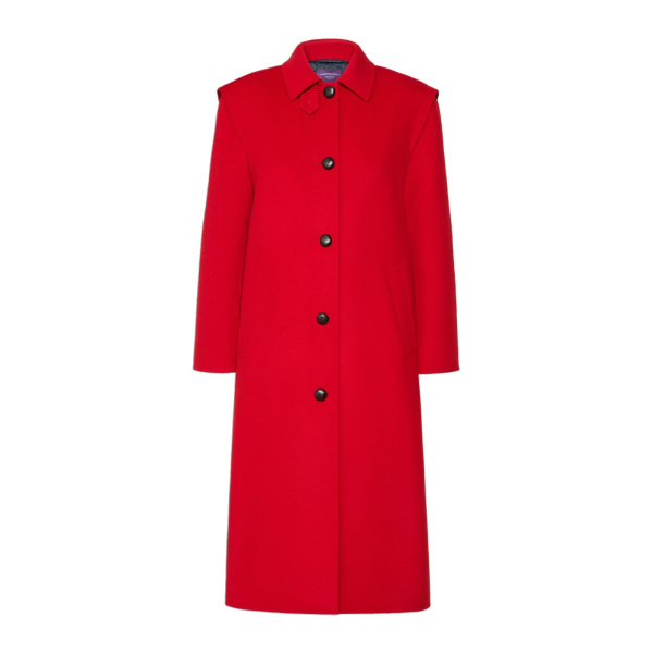 Max Mara Gessati Double Wool Broadcloth Coat in Red | Wool Coat | Luxury Shoes 