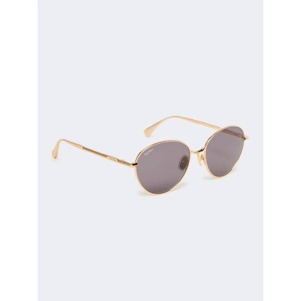 Max Mara Gestro Oval Sunglasses in Dark Grey | Sunglasses | Luxury Shoes 