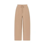 Max Mara Getto Scuba Jersey Barrel-Leg Trousers in Tobacco | Wide leg pants | Luxury Shoes 