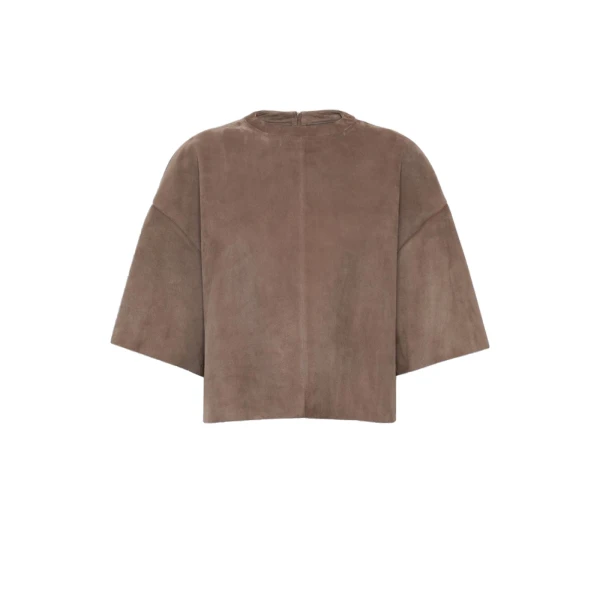 Getto Suede Blouse in Mud