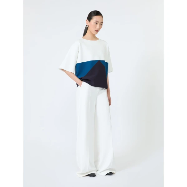 Max Mara Geyser Relaxed-Fit Stretch Viscose Sweater in Navy | Sweaters | Luxury Shoes 