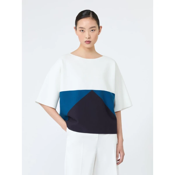 Max Mara Geyser Relaxed-Fit Stretch Viscose Sweater in Navy | Sweaters | Luxury Shoes 