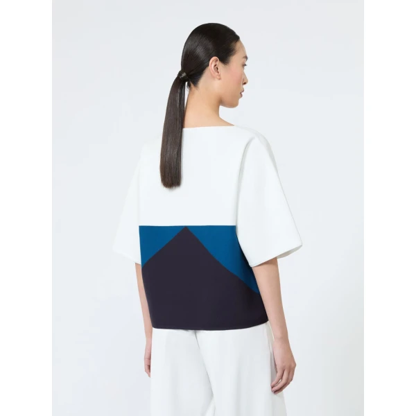 Max Mara Geyser Relaxed-Fit Stretch Viscose Sweater in Navy | Sweaters | Luxury Shoes 