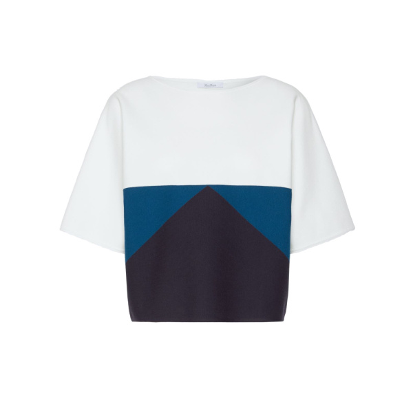 Max Mara Geyser Relaxed-Fit Stretch Viscose Sweater in Navy | Sweaters | Luxury Shoes 