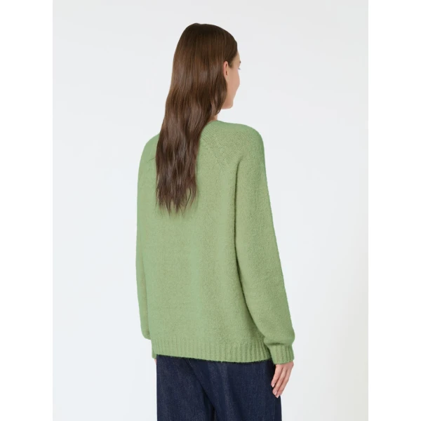 Max Mara Ghiacci Alpaca and Cotton Jumper in Green | Sweaters | Luxury Shoes 