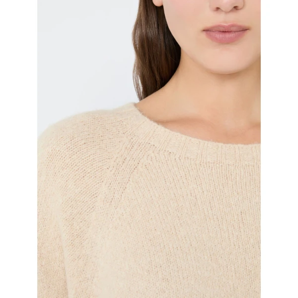 Max Mara Ghiacci Alpaca and Cotton Jumper in Sand | Sweaters | Luxury Shoes 