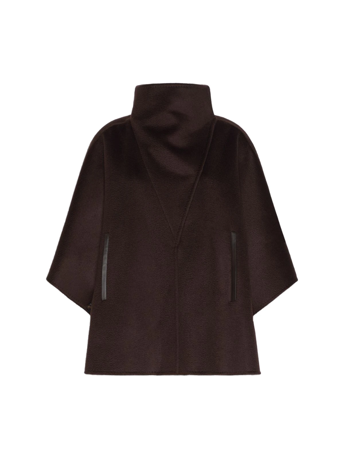 Max Mara Ghiotto Cashmere Double Drap Cape in Dark Brown Max Mara Ghiotto Cashmere Double Drap Cape in Dark Brown | Coats | Luxury Shoes