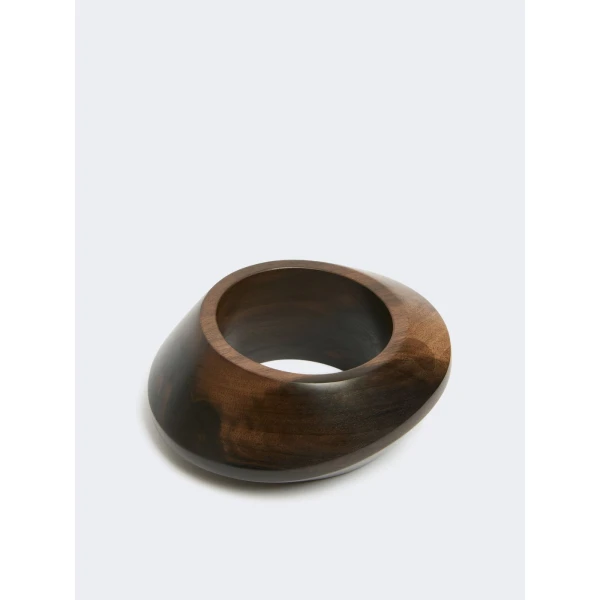 Max Mara Ghiro Ebony Bangle in Dark Brown | Bracelets | Luxury Shoes 