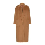 Max Mara Giambo Long Wool Beaver Cloth Coat in Camel | Wool Coat | Luxury Shoes 