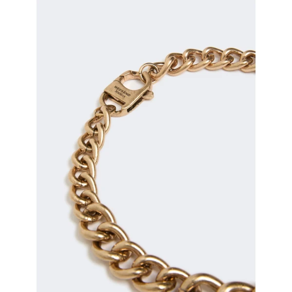 Max Mara Giglio Metal Chain Choker Necklace in Gold | Necklace | Luxury Shoes 