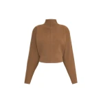 Max Mara Giglio Wool and Cashmere Cropped Jumper in Camel | Sweaters | Luxury Shoes 