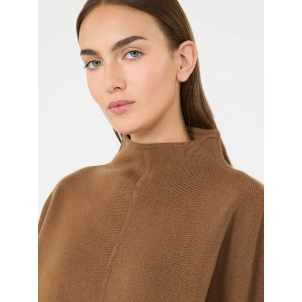 Max Mara Giglio Wool and Cashmere Cropped Jumper in Camel | Sweaters | Luxury Shoes 