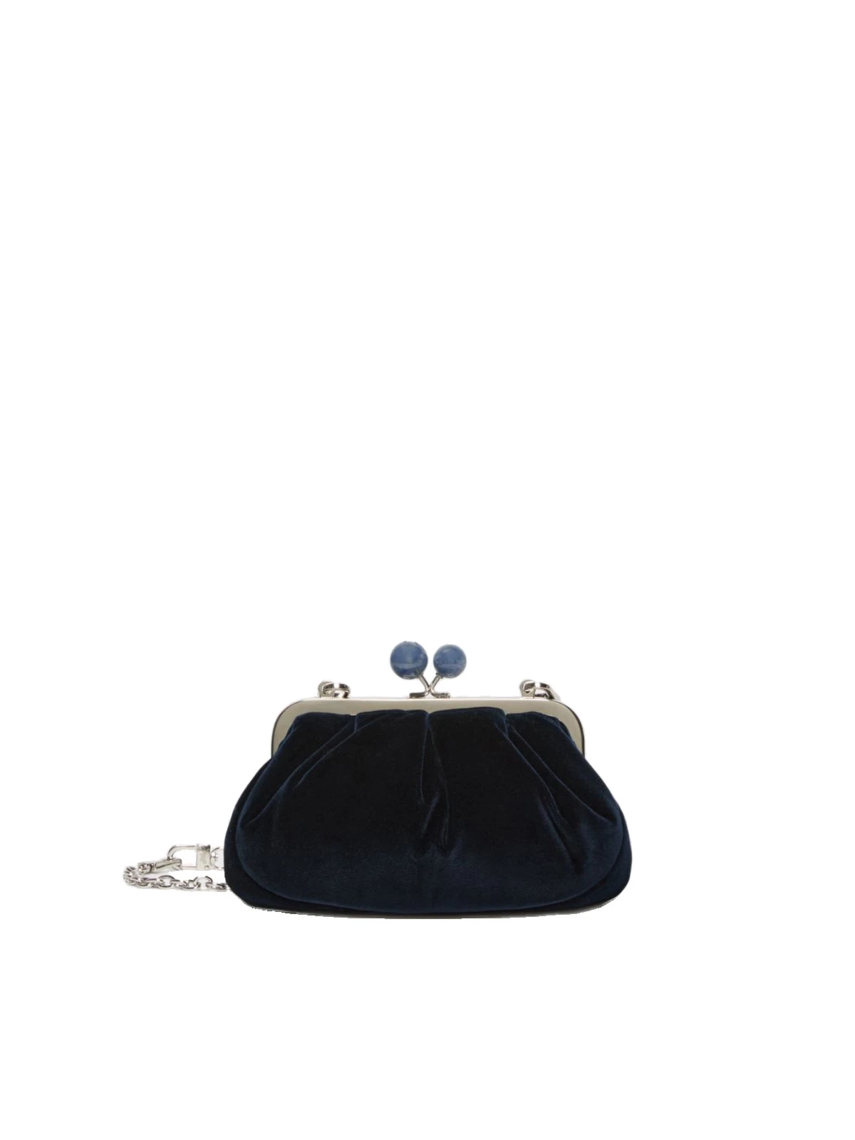 Max Mara Giochi Small Cotton Velvet Pasticcino Bag in Midnight Blue Max Mara Giochi Small Cotton Velvet Pasticcino Bag in Midnight Blue | Clutch Bags | Luxury Shoes