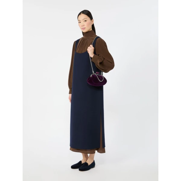 Max Mara Giochi Small Cotton Velvet Pasticcino Bag in Purple | Clutch Bags | Luxury Shoes 