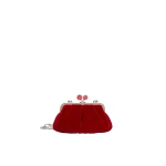 Max Mara Giochi Small Cotton Velvet Pasticcino Bag in Red | Clutch Bags | Luxury Shoes 