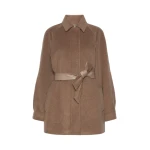 Max Mara Gioco Short Cashmere Beaver Cloth Coat in Pearl Grey | Wool Coat | Luxury Shoes 