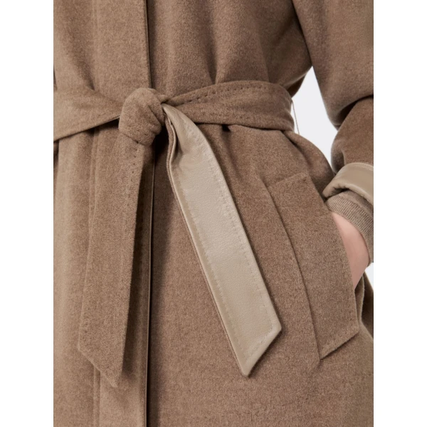 Max Mara Gioco Short Cashmere Beaver Cloth Coat in Pearl Grey | Wool Coat | Luxury Shoes 