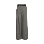 Max Mara Gioia Wool and Silk Donegal Trousers in White Black | Tailored pants | Luxury Shoes 