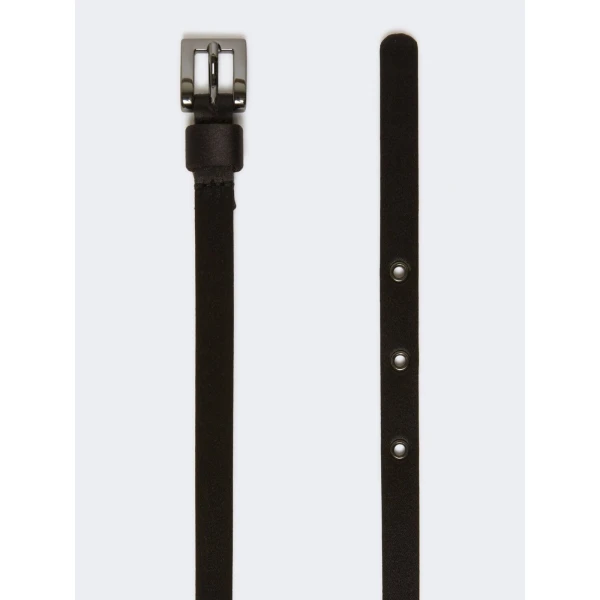 Max Mara Gioras Bejewelled Satin Belt in Black | Belts | Luxury Shoes 