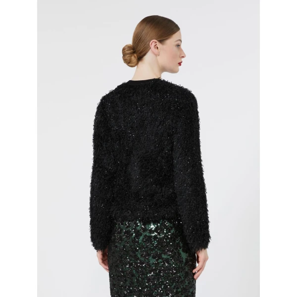 Max Mara Giostra Sequinned Cardigan in Black | Cardigan | Luxury Shoes 