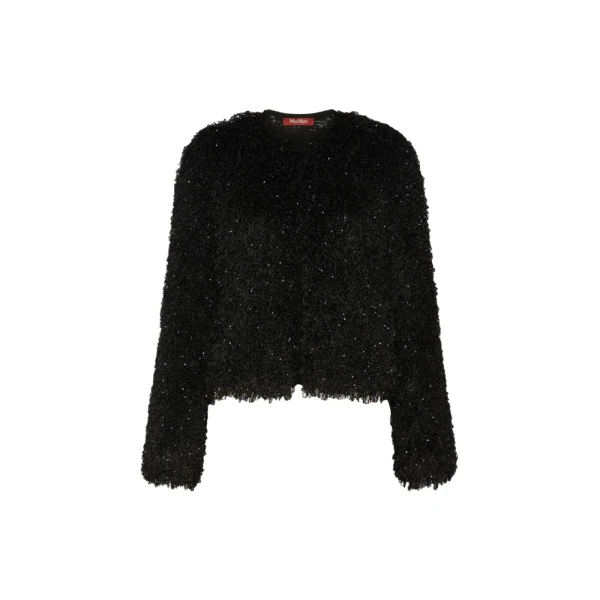 Giostra Sequinned Cardigan in Black